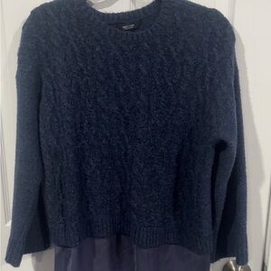 Simply Vera Vera Wang Deep Blue Textured Sweater